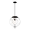 Designers Fountain Celeste 60 Watt 1-Light Matte Black Mid-Century Modern Pendant Light with Clear Glass Shade D305M-15P-MB - alternate 3